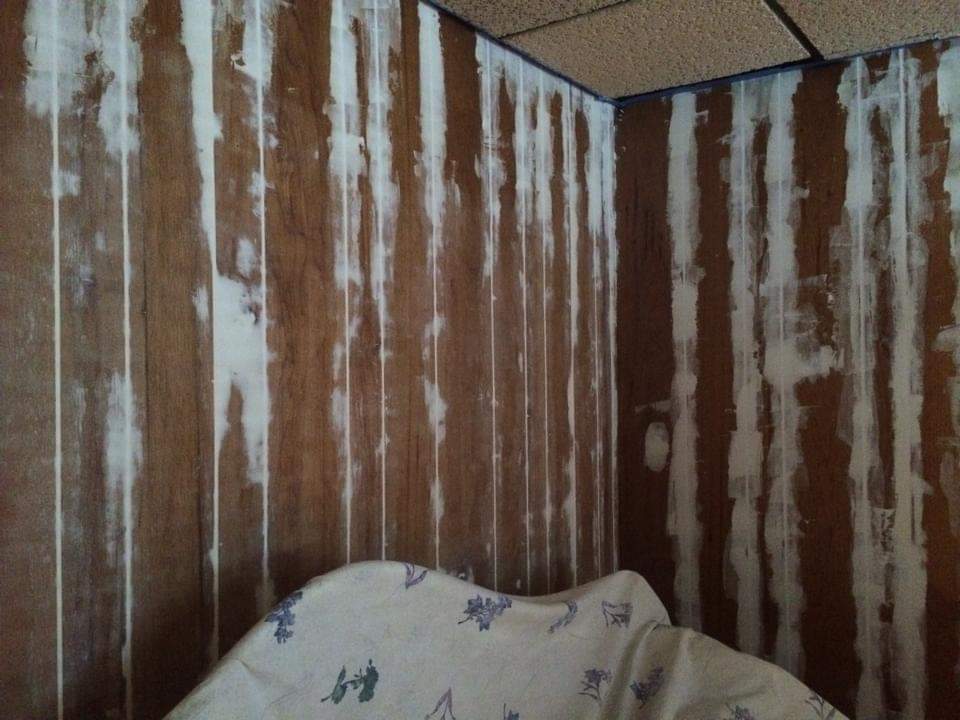 wood paneling to drywall