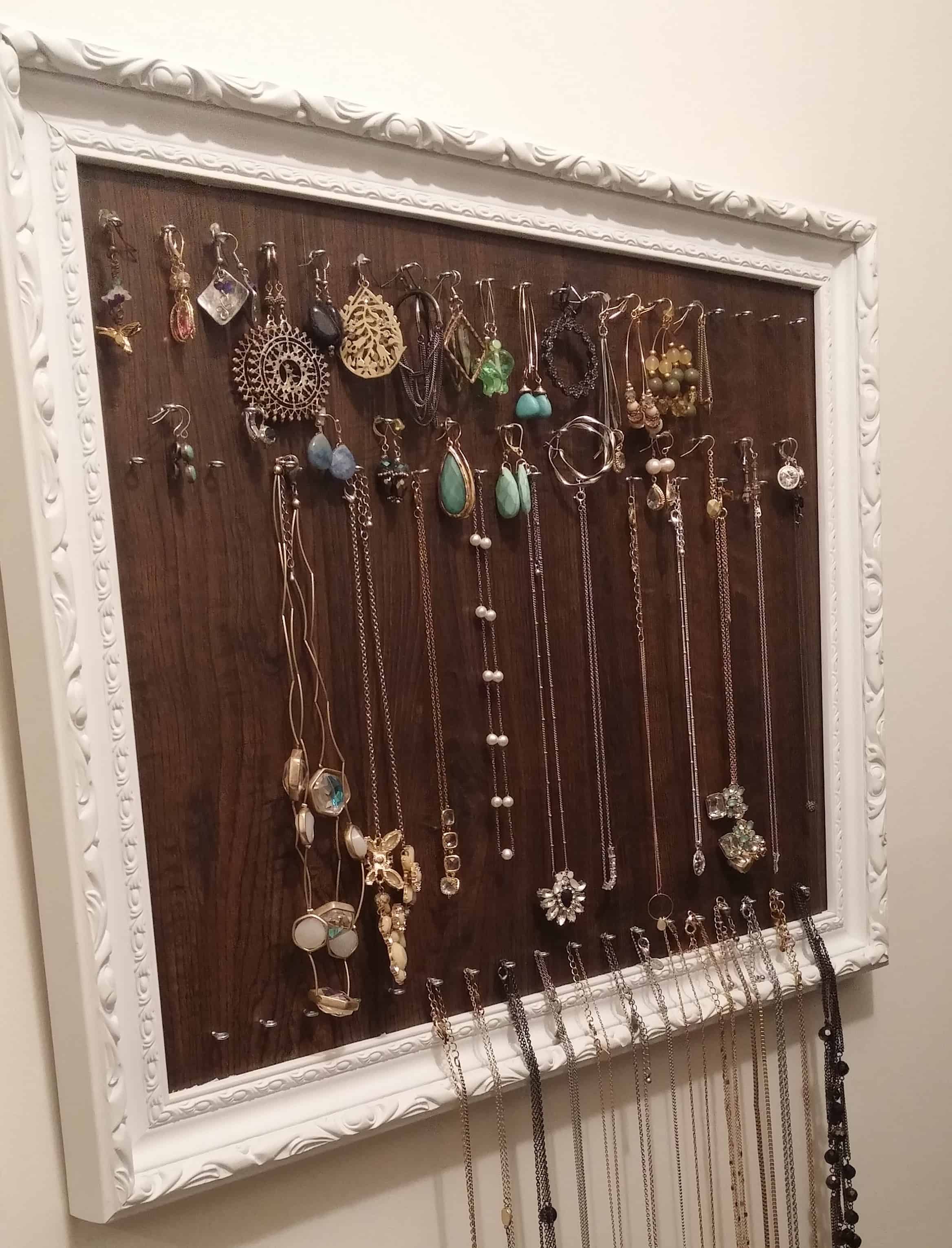 How to Make a DIY Jewelry Frame Organizer