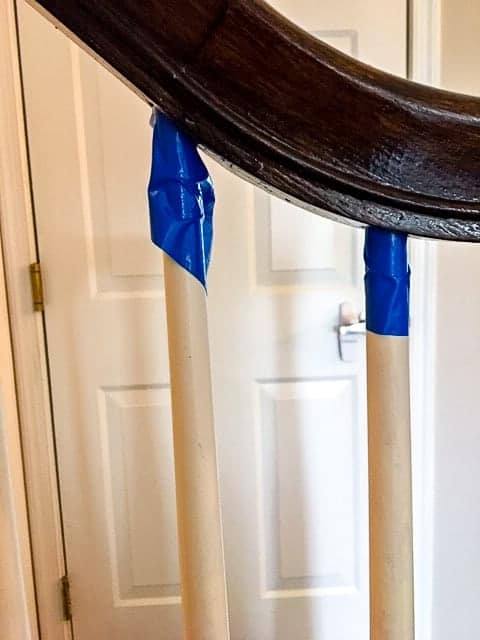 how to paint stair spindles