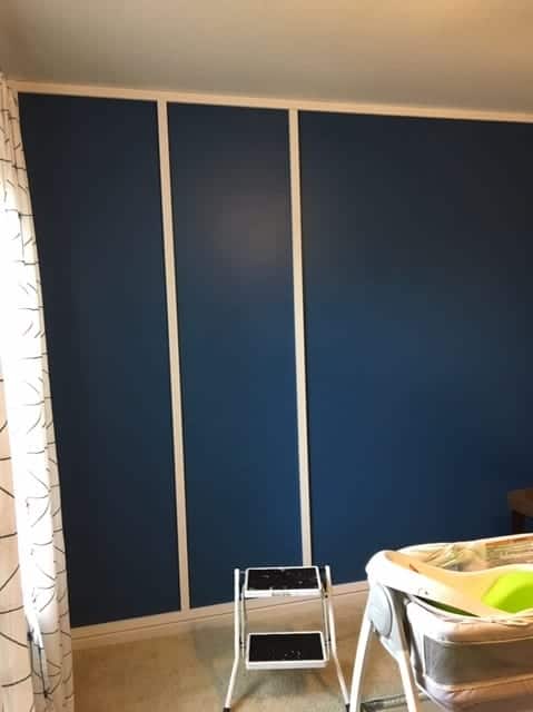 modern board and batten accent wall