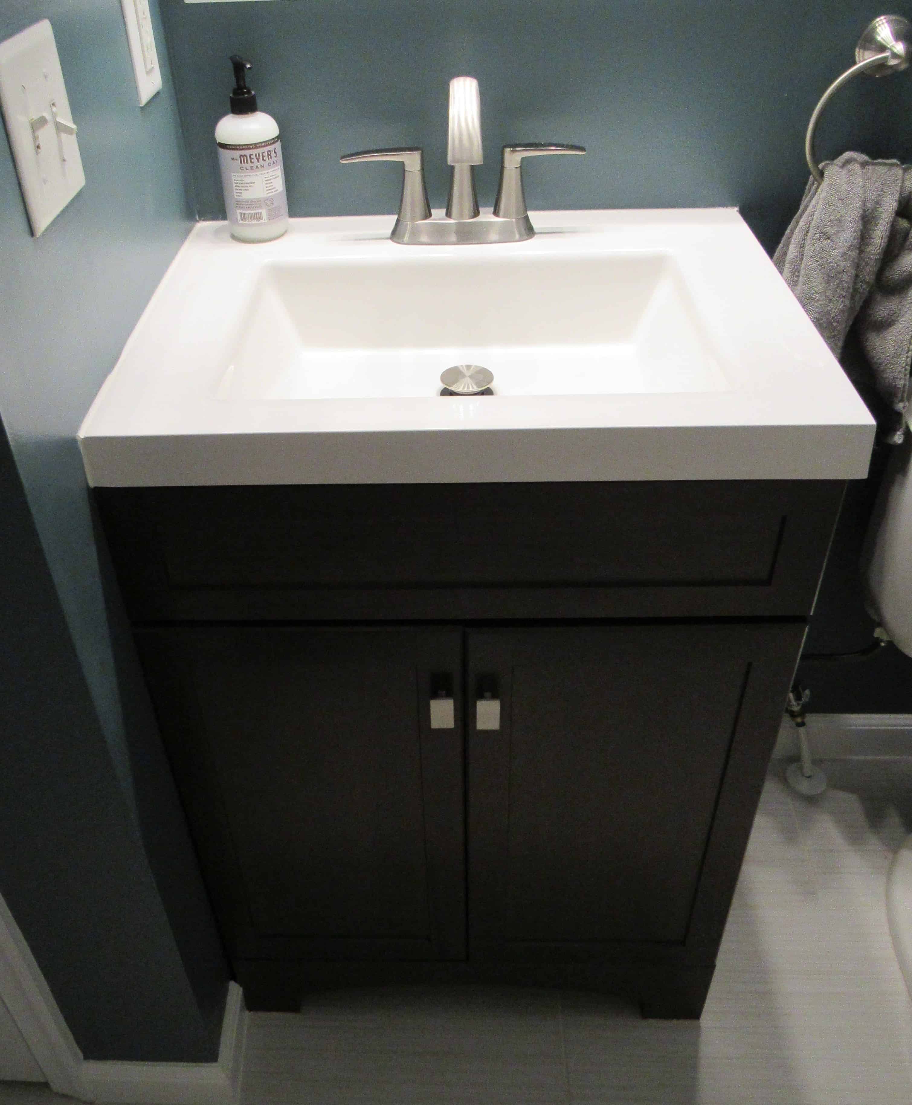 how to install a bathroom vanity
