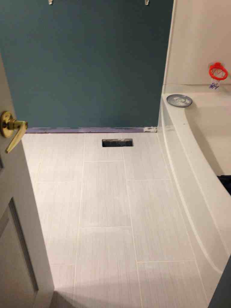 How to grout tile in bathroom