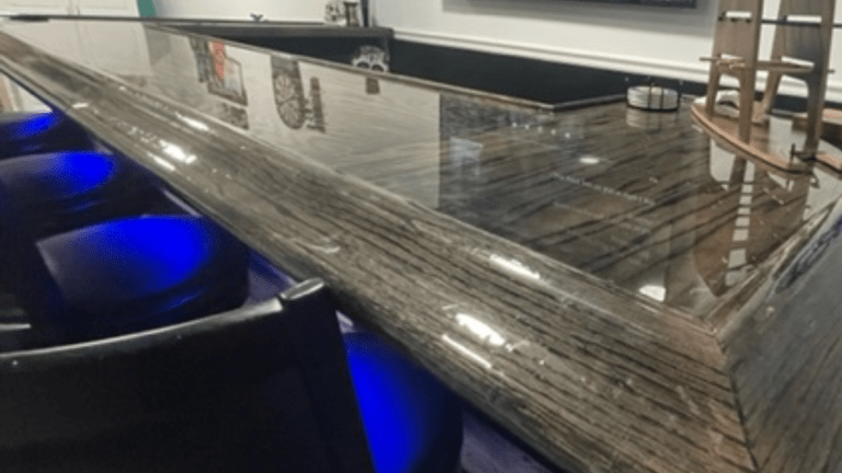 how to epoxy a bar top