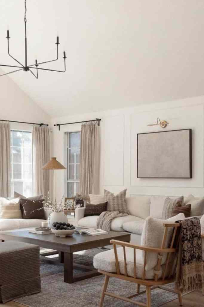 picture molding in living room