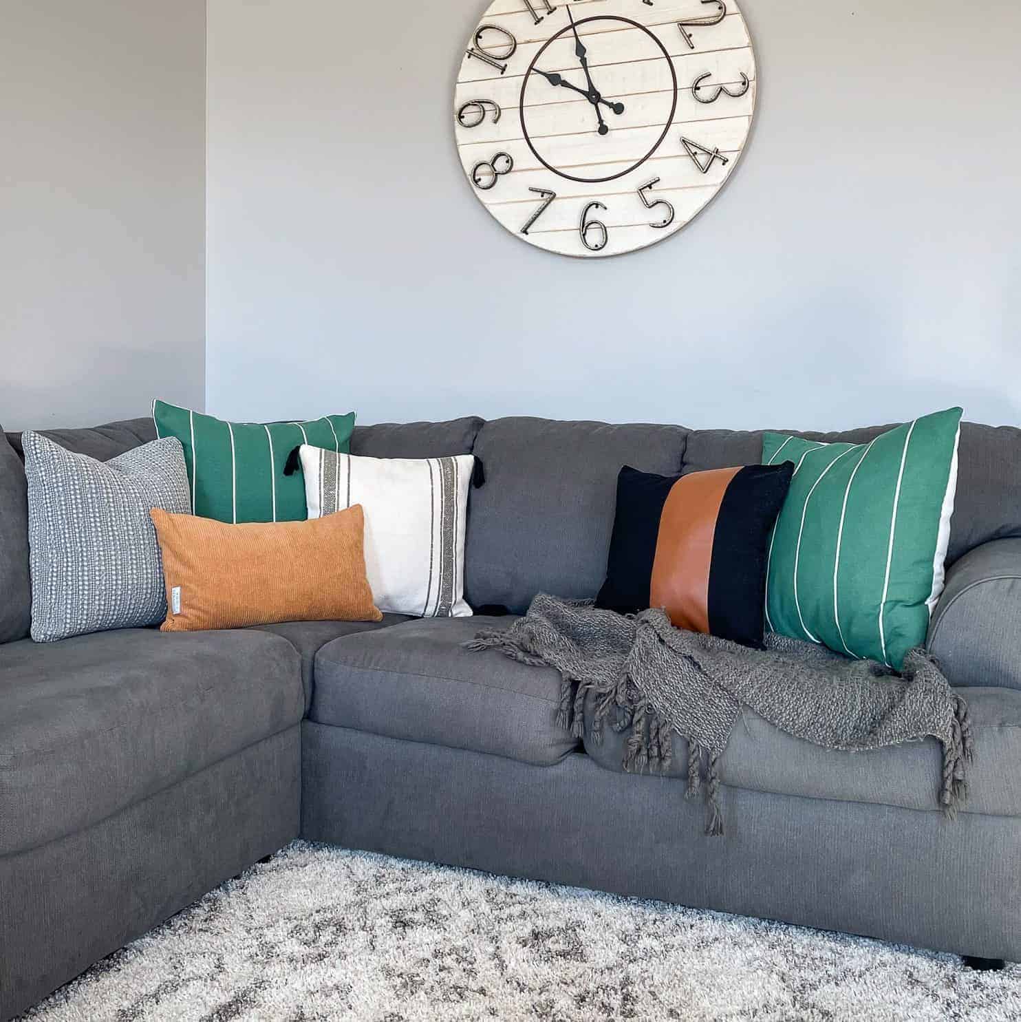 Mix and Match Throw Pillows for Grey Couches