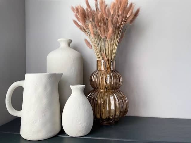 DIY Clay Vase Using Textured Paint 1