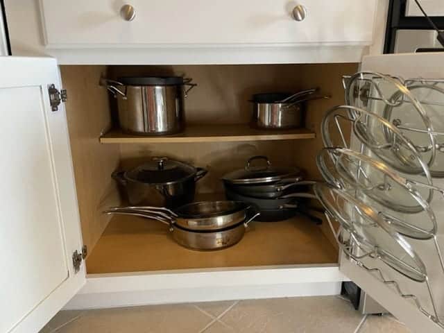 organize pots and pans