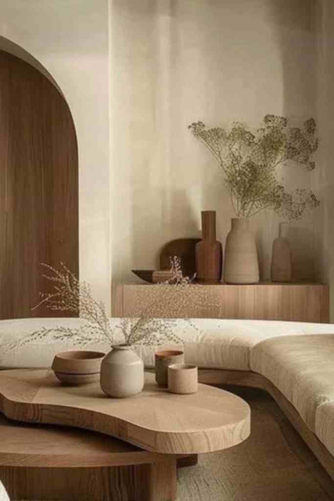 nested light wood coffee table