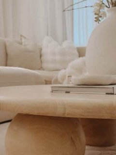 round wood coffee table