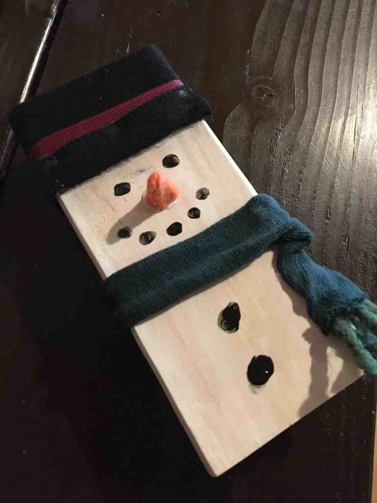 Fun Wooden Snowman Project For Kids 1