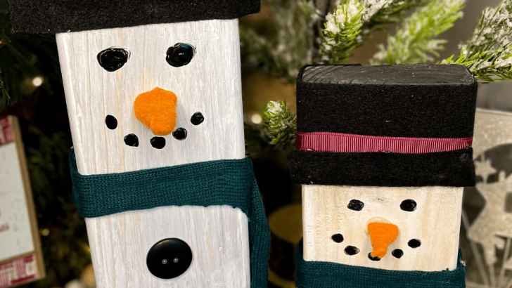 Fun Wooden Snowman Project For Kids