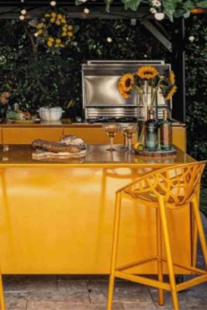 yellow bar stools