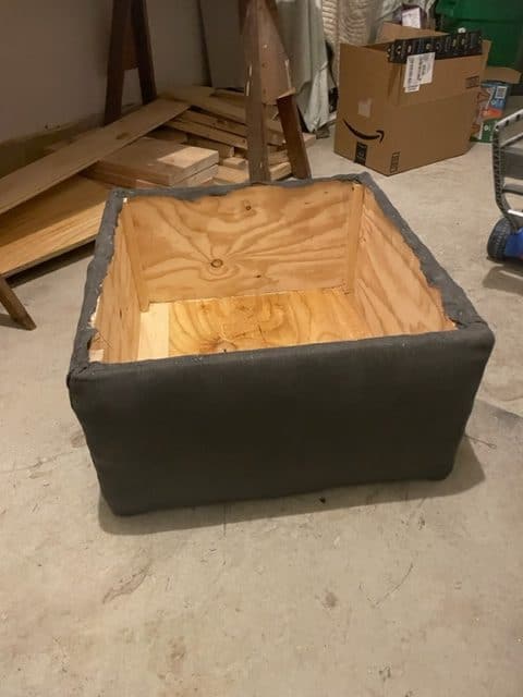 how to make a small ottoman with storage

