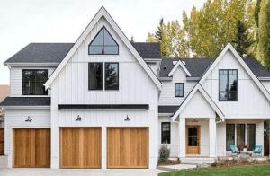 black and white houses