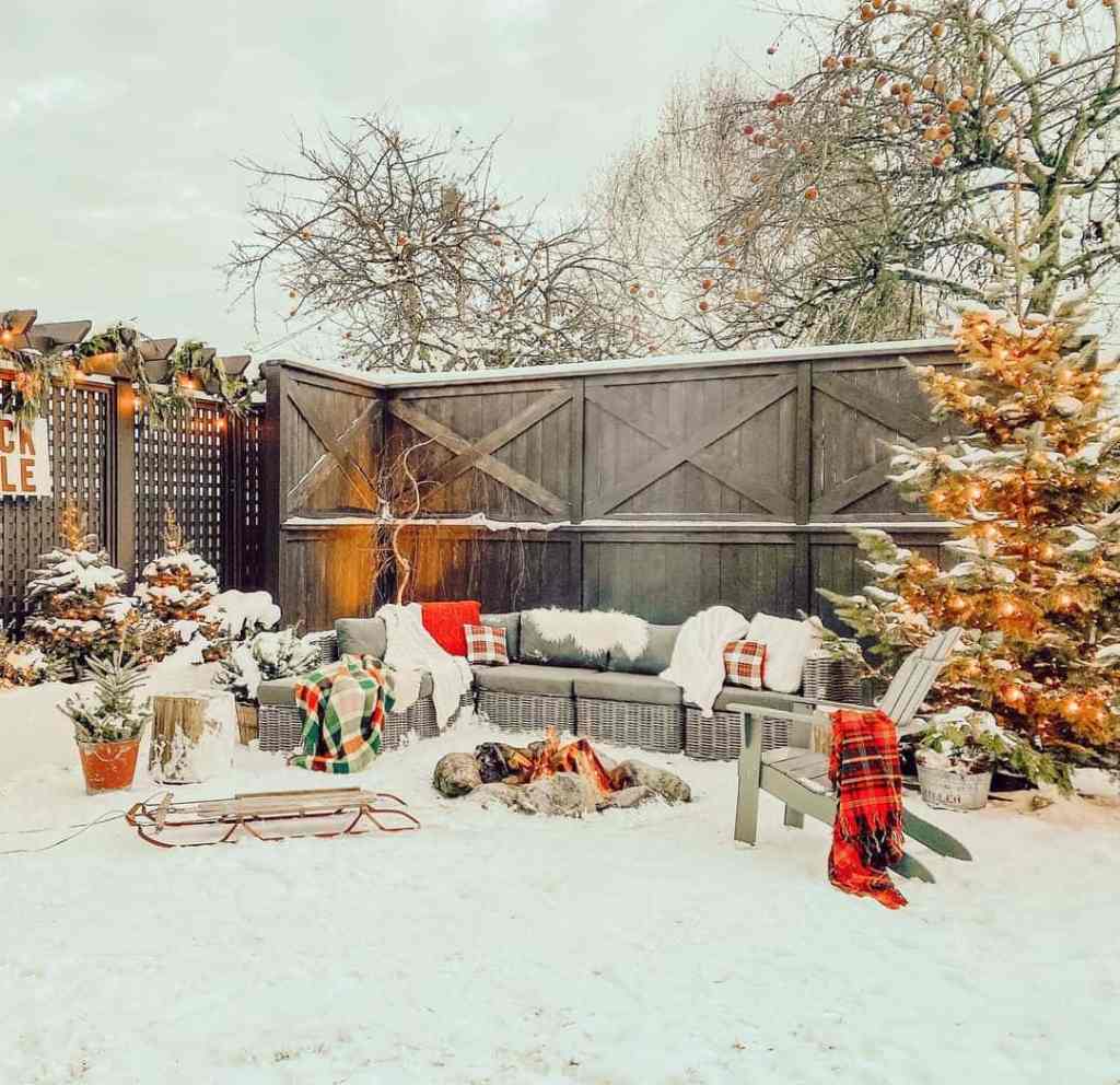 Christmas backyard