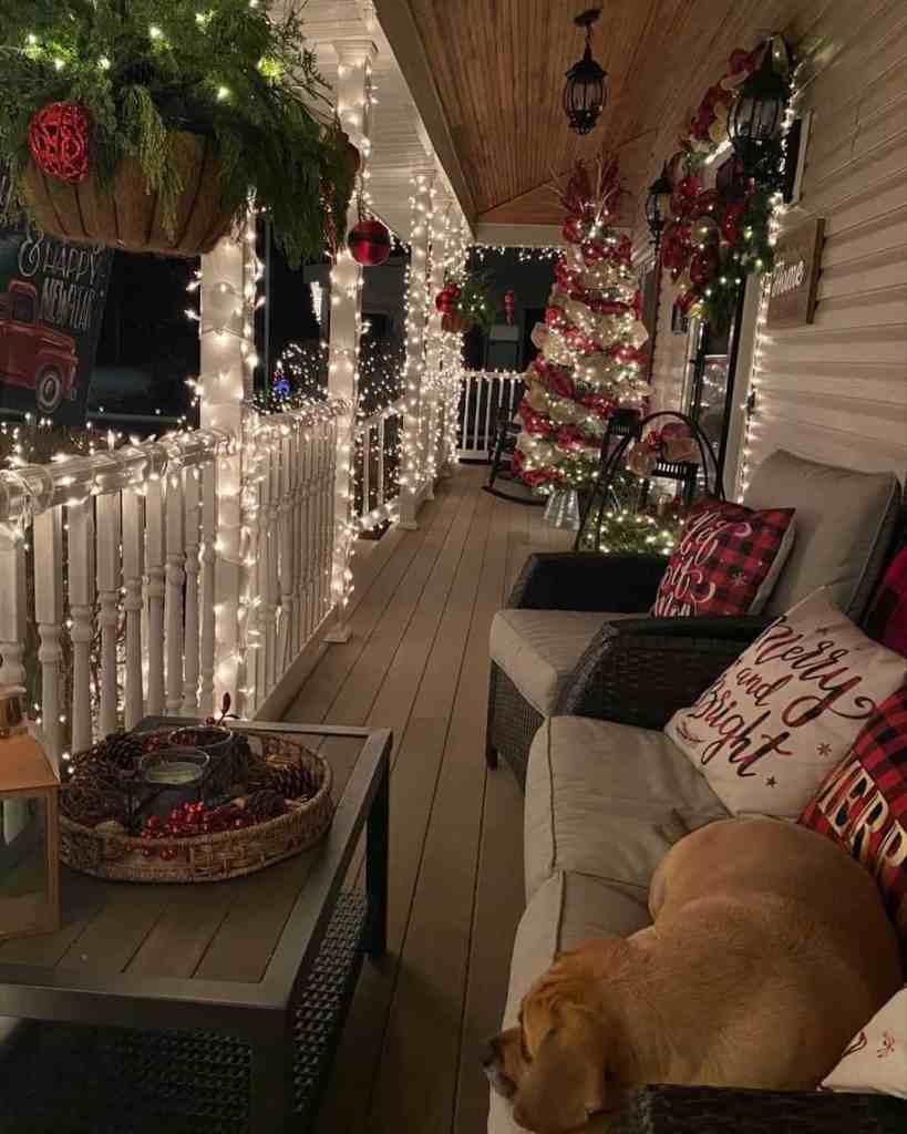 porch christmas lights