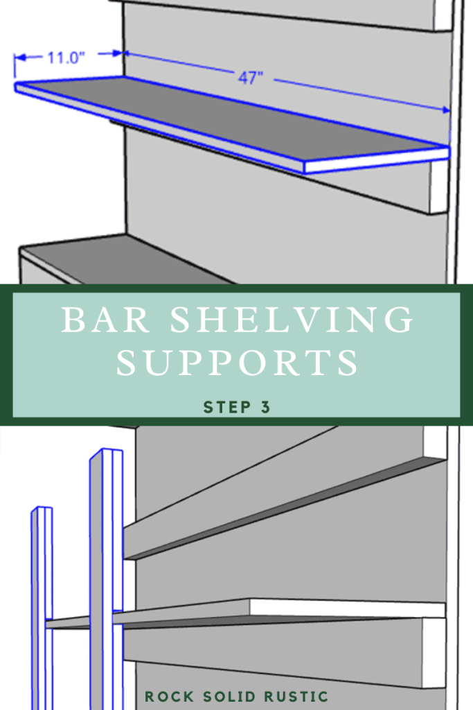 how to build bar shelves