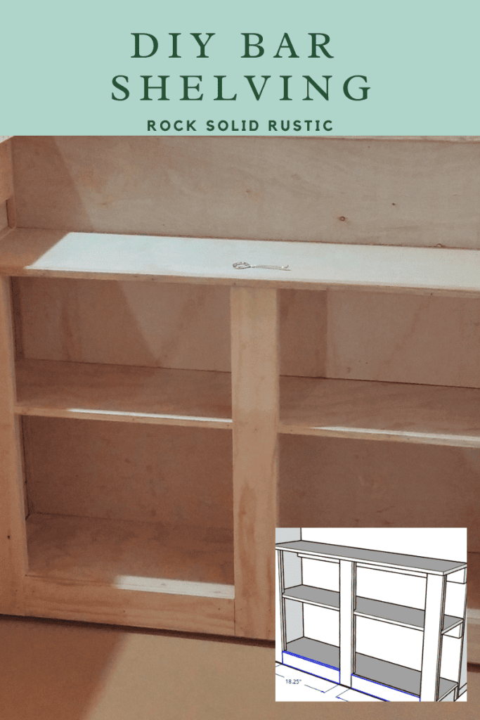 diy bar shelves