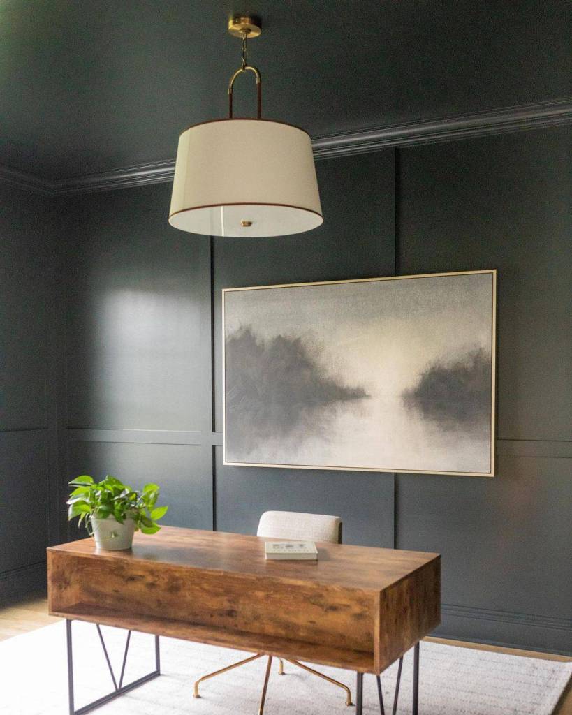 green black ceiling paint
