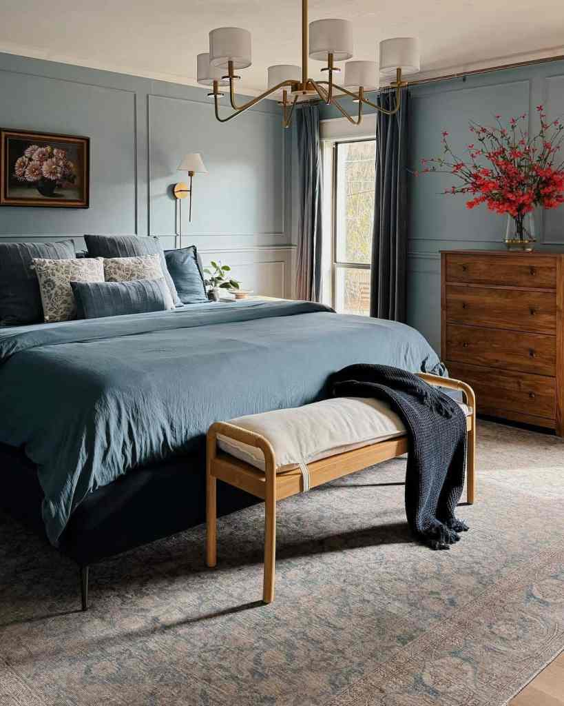 blue bedroom makeover