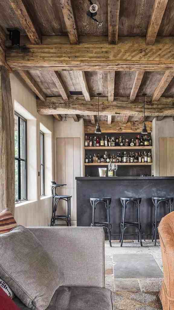 rustic wood ceiling