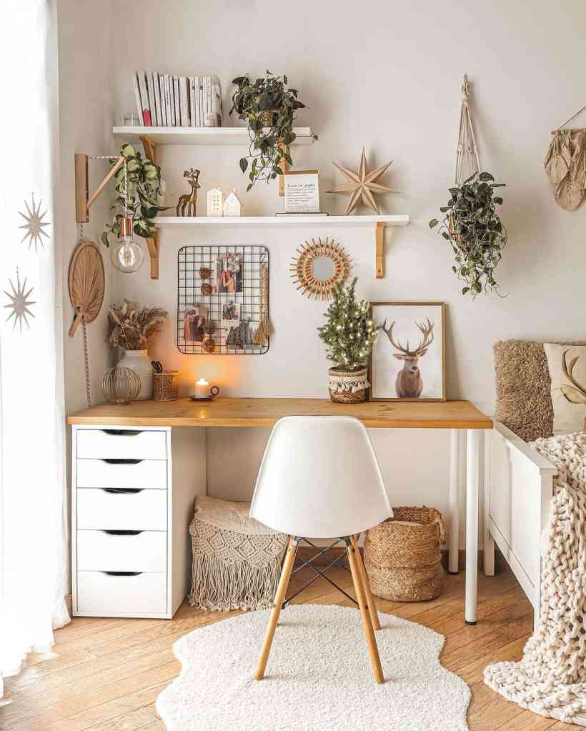 Textured wood shelving