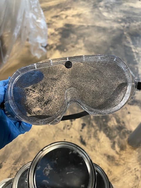 paint goggles for painting basement ceiling