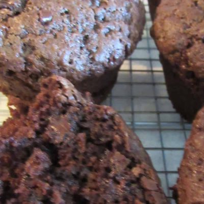 velvety double chocolate muffins