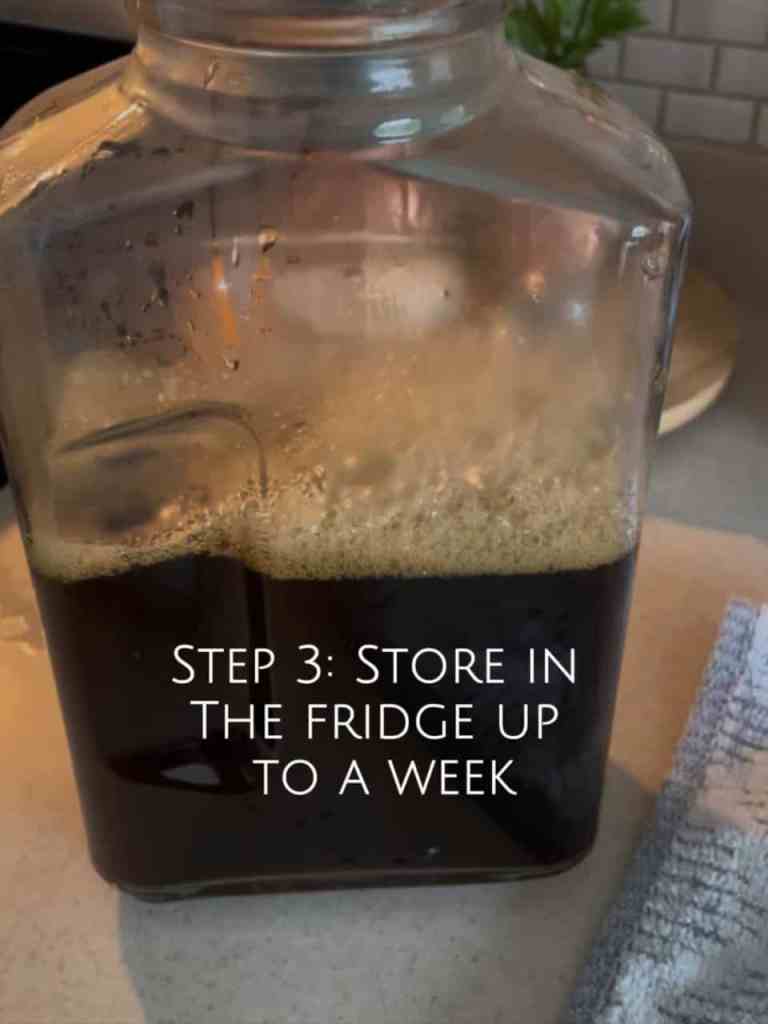 step 3 to making iced coffee at home