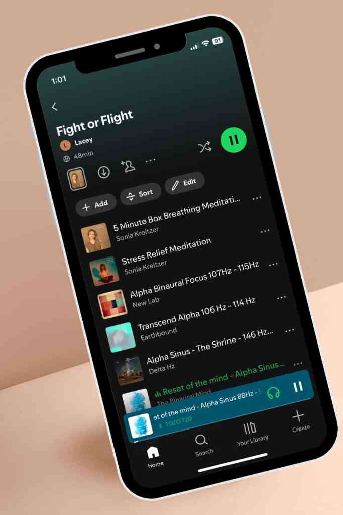 fight of flight playlist to help with ptsd symptoms